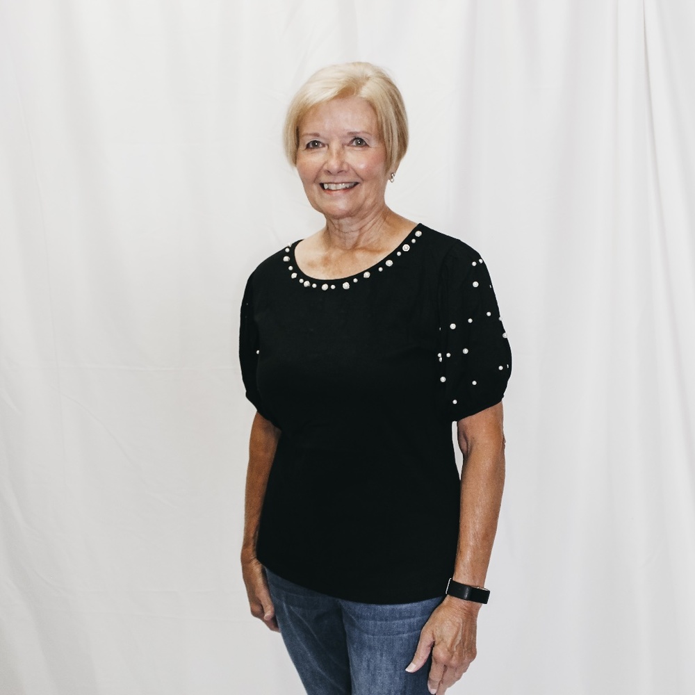 PEARL PUFF SLEEVE TEE NWT